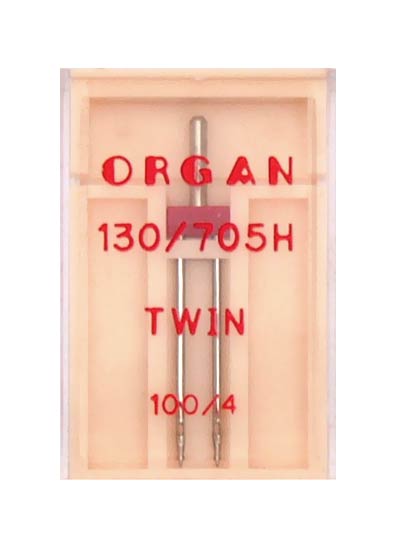 Иглы для быт.шв.машин "ORGAN" двойные универс. 80/4-100/4 (в пачке 1 шт.)