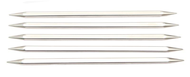 Спицы чулочные Nova cubics D 4,5мм, длина 20см, никелированная латунь, серебристый, 5шт  Knit Pro 12130														