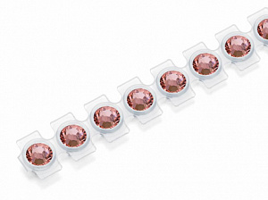 Стразы "Swarovski Elements" d=2.8мм на пластиковой ленте цв. light rose в катридже 42шт. за 1шт. 5002020														