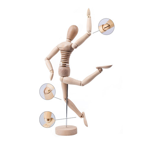 Манекен женский деревянный 30см гибкий  Brauberg 191294														