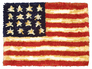 Вышивка крестом MCG TEXTILES "Коврик "Американский флаг" нити 100% акрил 37703														