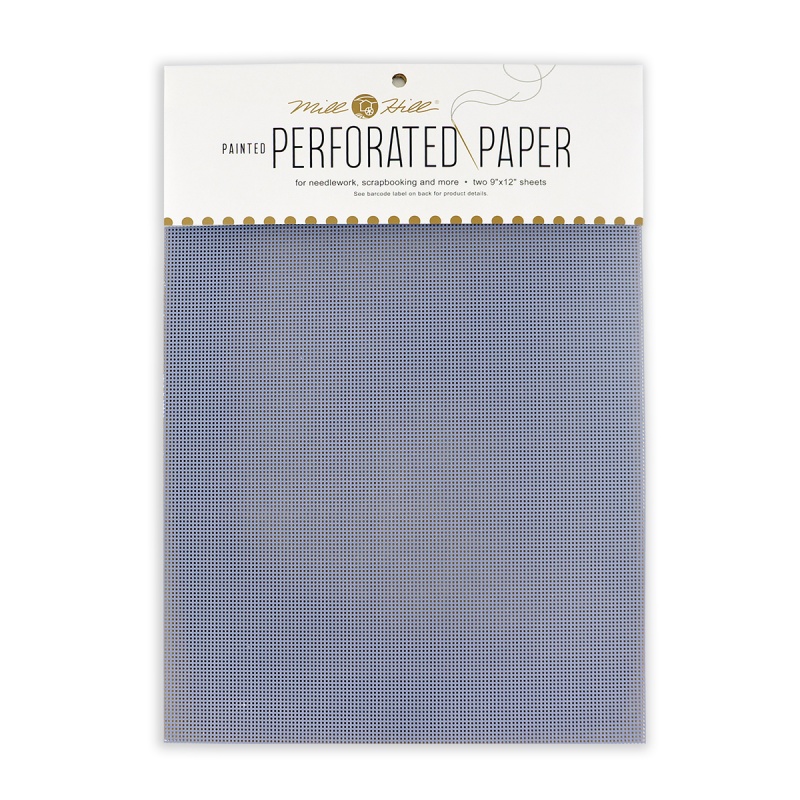 Бумага перфорированная 14 ct цв. небесно-голубой 22,8*30,5 см набор 2 л. за 1л.  ГЕЛА PP22														