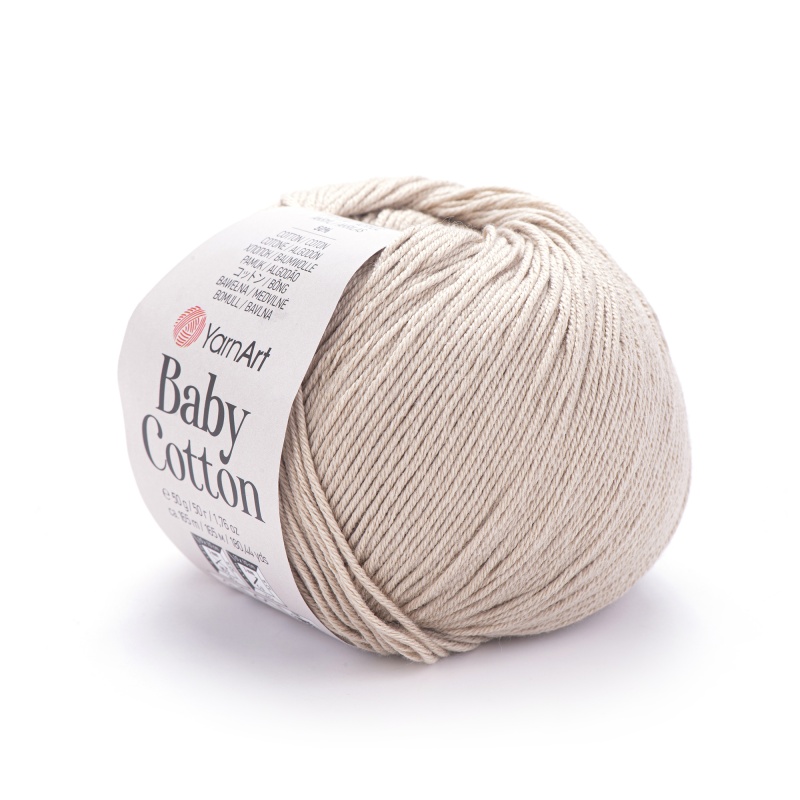 Пряжа "BABY Cotton" 403 бежевый 50 г. 165м 50% акрил, 50% хлопок YarnArt