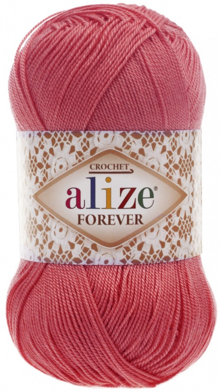 Пряжа "FOREVER" 619 коралловый 5*50 г. 300м 100% микрофибра-акрил  ALIZE