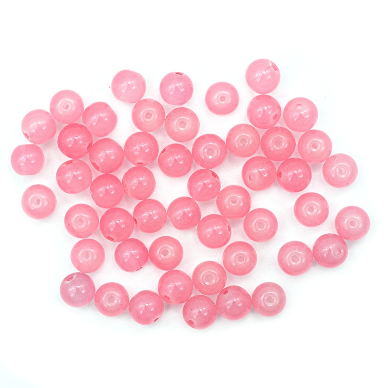 Бусины стеклянные Candy 8мм цв. 5 розовый 50шт.  АСТРА