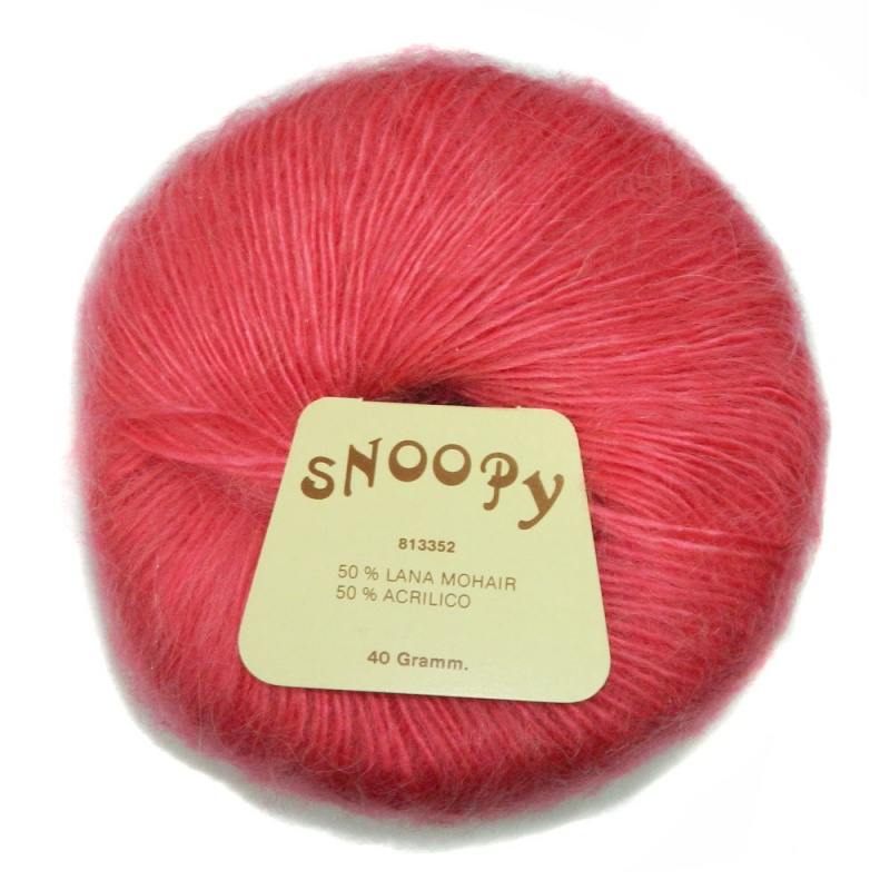 Пряжа "Snoopy-Снупи" 077 розовый 10*50г.115м  50% мохер, 50% акрил  Mafil 077														