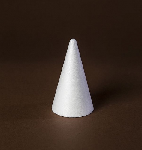 Пенопласт белый Конус h=12,5см d=7см  Волшебная Мастерская К1														