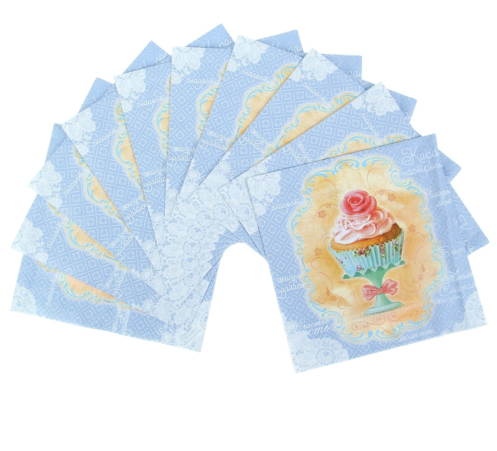 Салфетки для декупажа 33*33см Сладкая жизнь 3-х слойные 1035332							