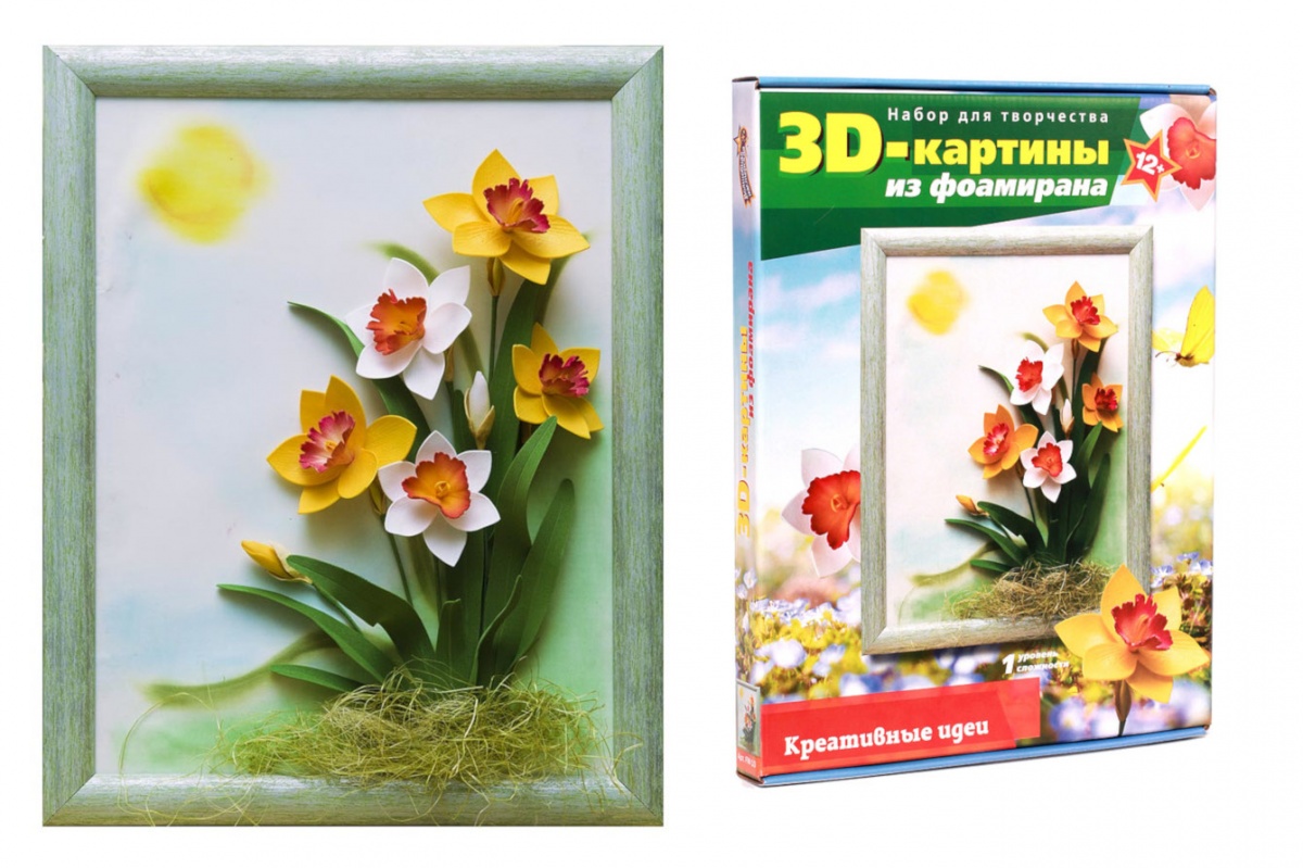 Набор для творчества "3D Картина из фоамирана "Нарциссы"  Волшебная мастерская FM-10														
