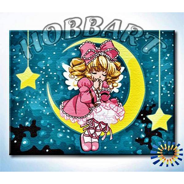 Раскраска по номерам  30*40см "Ангел снов"  Hobbart HB3040109