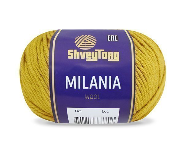 Пряжа "ShveyTorg Milania" 92750  желтый 10*50 г. 120м 100% Шерсть  ТУРЦИЯ