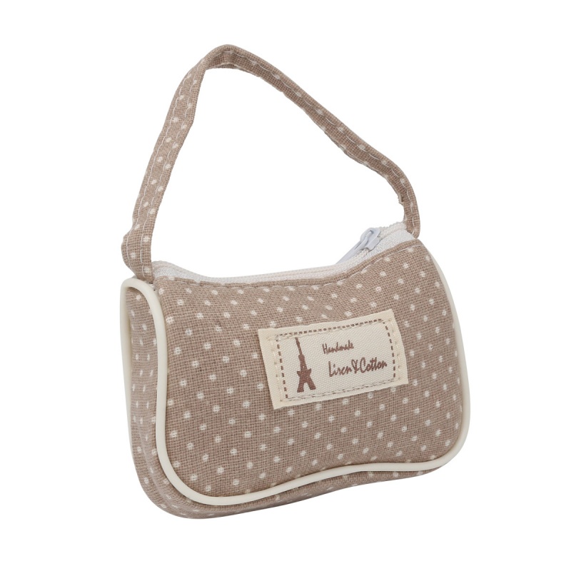 Сумочка 73/02 текстильная 100мм*60мм*20мм цв. коричневый