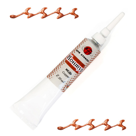 Контур по стеклу медь туба 20 мл  ТАИР