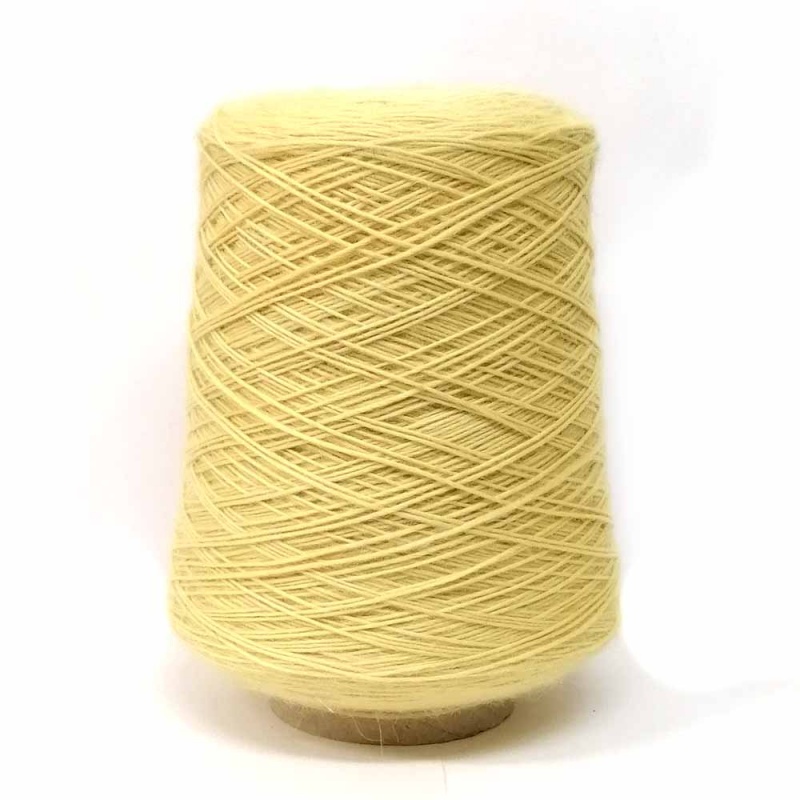 Пряжа в бобинах "BARBIE (Барби)" 02 желтый 0,464кг 50%меринос, 35%супер кид мохер, 15% кашемир  Filati Exclusive Collection 02														