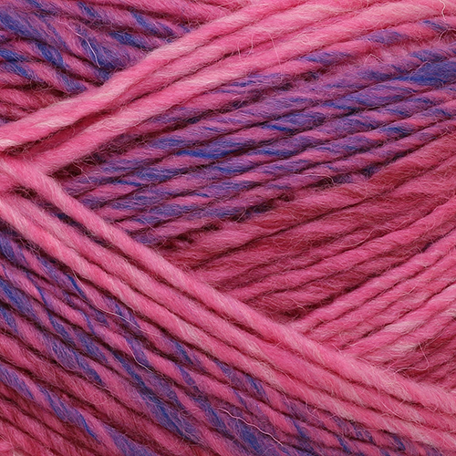 Пряжа "Ровница Мультиколоровая" 818 роз-сир-фиол 5*200 г. 400м 50% п/. шерсть, 50% ПАН в/о  Пехорка 818														