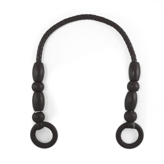 Ручка для сумок дуга размер L=52см дерево цв. черный 2шт.  Швейторг №25-264														