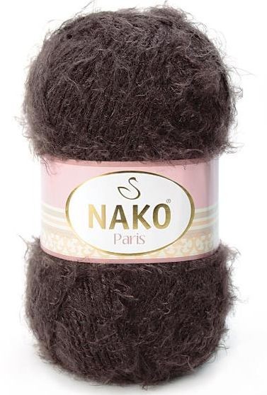Пряжа "PARIS" 11270 коричневый 5*100 245м 60% полиамид,  40% акрил  NAKO 11270														
