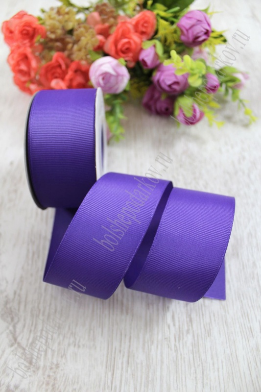 Лента репсовая 40мм т.фиолетовый 35 40мм*25м 127-115														