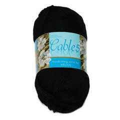 Пряжа "Cable 5" 72 черный 10*50 г. 165м 100% хлопок мерсериз.  Италия 72														