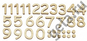 Заготовки деревян. Цифры набор высота 2.5см материал Stamperia KLS47S														