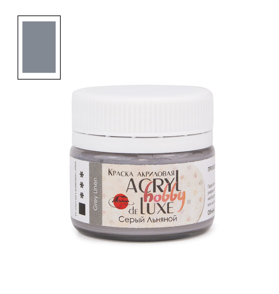 Краски акриловые  1цв. серый льняной "Акрил-Хобби Де Люкс", 20 мл  ТАИР 0303176														