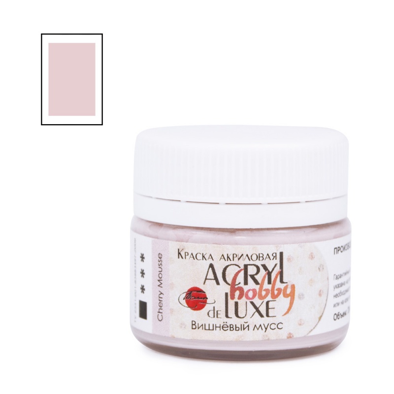 Краски акриловые  1цв. вишневый мусс "Акрил-Хобби Де Люкс", 20 мл  ТАИР