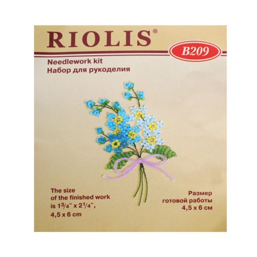 Набор для бисероплетения РИОЛИС "Незабудки" 4,5*6см В209														