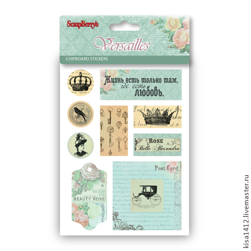 Стикеры из чипборда "Версаль"  SCRAPBERRYS SCB2201005	
