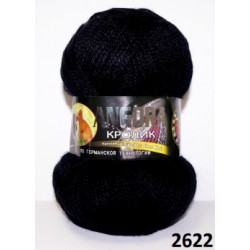 Пряжа "Ангора кролик" 2622 черный 5*100 г. 500м 40% кролик, 60% акрил  Color City 2622														