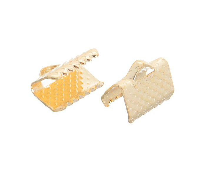 Концевик-зажим "крокодильчик" цвет золото d=10мм за 1шт СМ-339/1353640