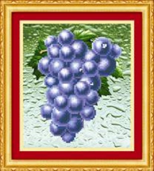 Вышивка стразами "Виноград" 0440 31*34