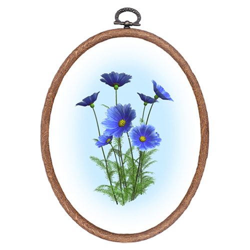 Вышивка лентами "Синеглазки" (24*26см) 7009/Пц														