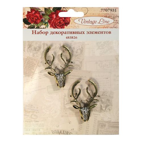 Декоративный элемент Рога набор 2 шт.  Vintage Line 483826														