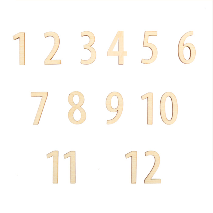 Заготовки деревян. Цифры арабские набор №2  Buratini DZ40035														