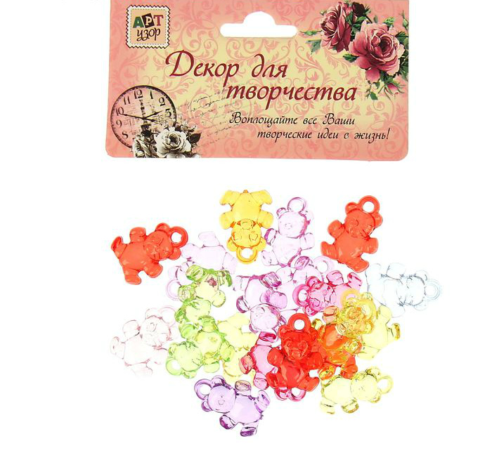 Декор Мишутка набор 20 шт. микс 2,2*1,4см  СЛ 1169651