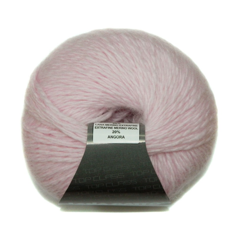 Пряжа "CLASS" 13210 розовый 10*50 г. 125м 80% меринос. шерсть экстрафа 20%ангора  LANA GATTO 13210														