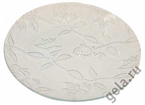 Заготовка для декорир. "Круглое блюдо с узором" стекло D=21,3см   STAMPERIA 51085/KG58														