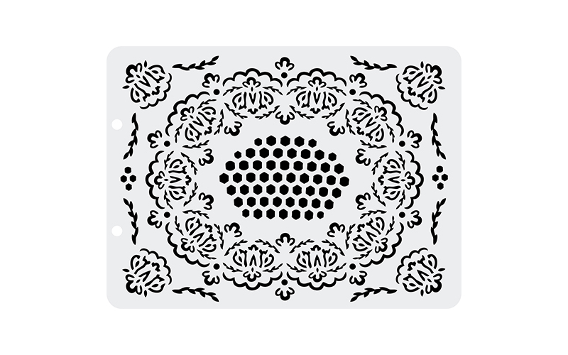 Трафарет пластиковый "Craft Premier", "Вязанная салфетка" 10*15см V0032														