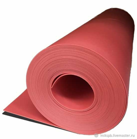 Изолон толщина 2мм цвет розовый ширина 0,7м*6,8м за 1м