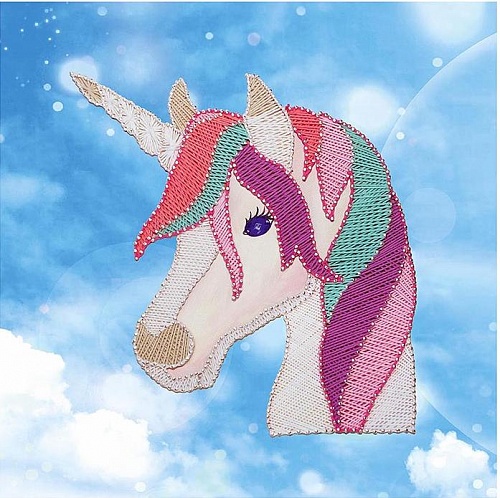 Набор для творчества "Техника STRING ART. Единорог" в коробке 30*30см  Волшебная мастерская ST-07														