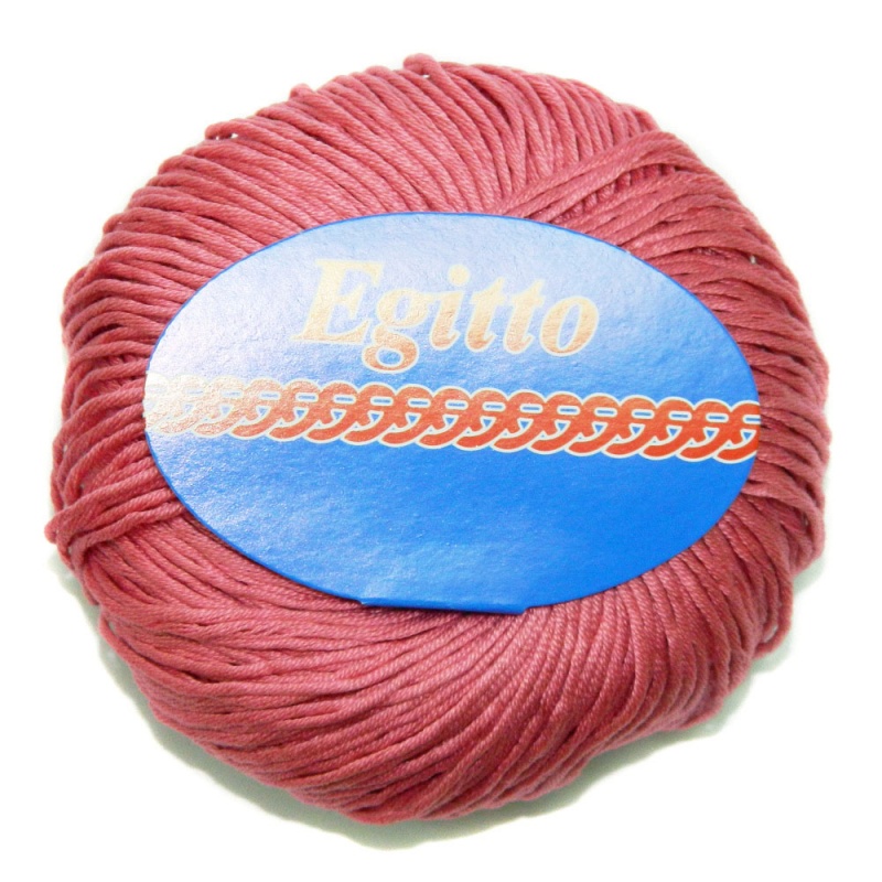 Пряжа "EGITTO" 22 розовая пенка 10*50 г. 120м 100% мерсеризованный хлопок  Weltus