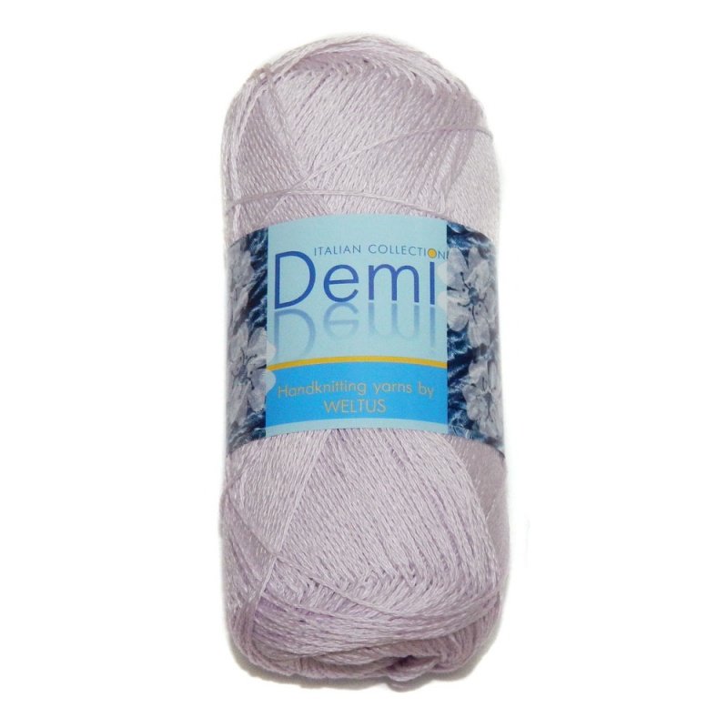 Пряжа "DEMI" 33 бл. сиреневый 10*50 г. 250м 100% хлопок мерсир  Италия 33														
