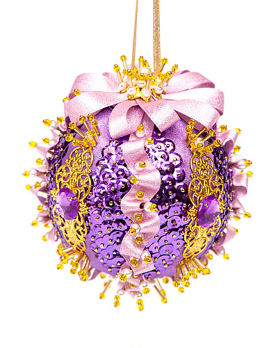 Набор для творчества  "Новогодний шар. Сиреневый туман" пайетки   Волшебная мастерская