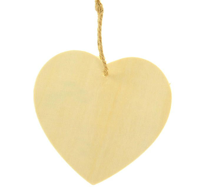 Заготовка для декорирования "Сердце" дерево 8,6*9*0,4см