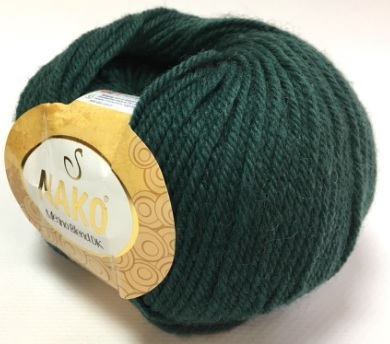 Пряжа "MERINO BLEND DK" 4690 зеленый 6*50 г. 105м 80% шерсть ягненка 20% шерсть Мерино  NAKO 4690														