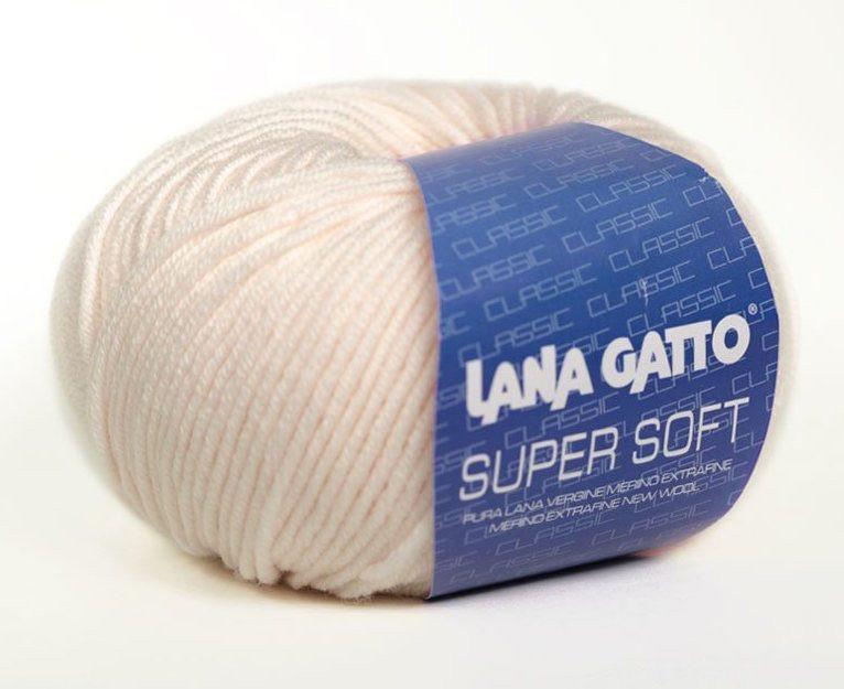 Пряжа "SUPER SOFT" 13210 бледно-розовый 10*50 г. 125м 100% меринос. шерсть экстрафайн  LANA GATTO 13210														
