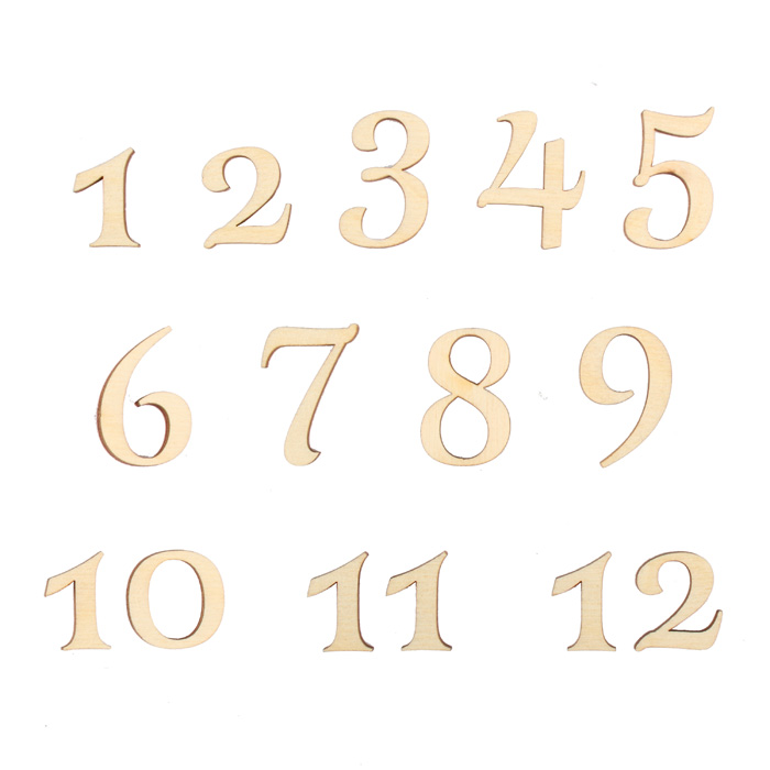 Заготовки деревян. Цифры набор  Buratini DZ40037														