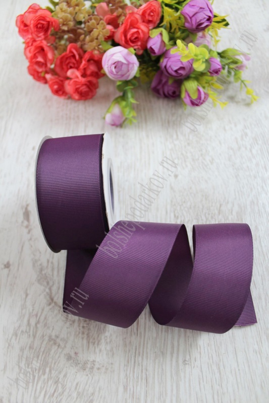 Лента репсовая 40мм вишневая пенка 171 40мм*25м 127-112/SF-1349														