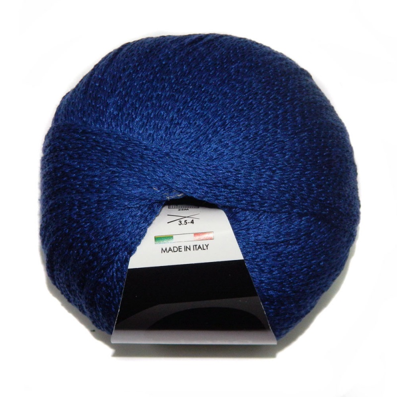 Пряжа "SETOSO-Сетосо" 0474 синий 10*50 г. 150м 100% шелк   Filati ITALY 0474														