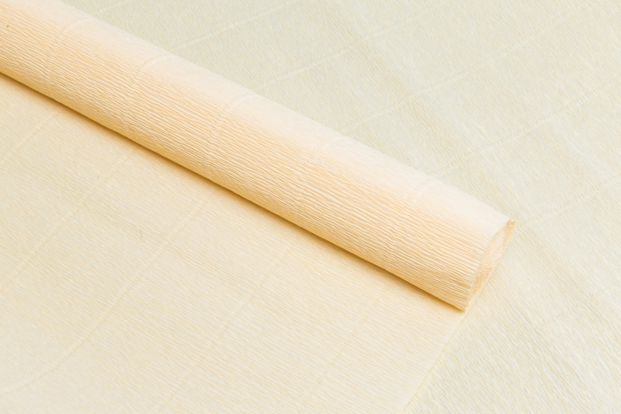 Бумага гофре 577 лимонно-кремовый 50см*2,5м  Италия 577														